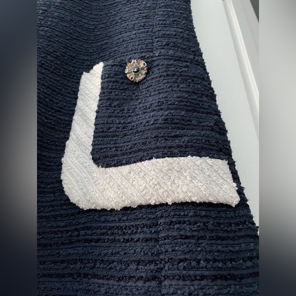 Chanel Art A-Line Scoop Neck Dress in Blue - Picture 14 of 15